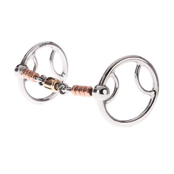 Nrs Copper Bead Dog Bone Locked O Ring Gag Bit