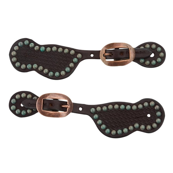 Nrs Copper Patina Basket Stamp Ladies Spur Straps