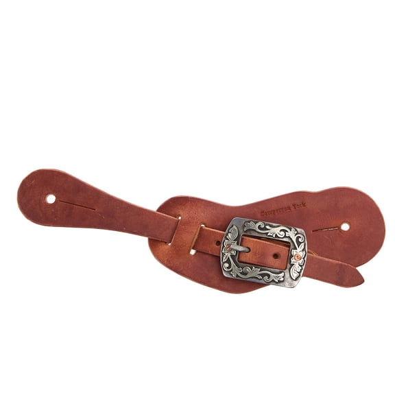Nrs Ladies Square Floral Buckle Spur Straps