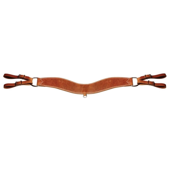 Nrs Oiled Harness Leather Steer Tripper Breast Collar Oiled 4IN