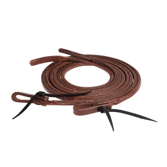 Nrs Oiled Rolled 3/8"x 8` Leather Split Reins