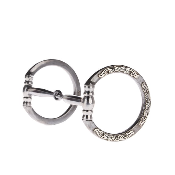 Nrs Silver Floral Smooth Snaffle Bit
