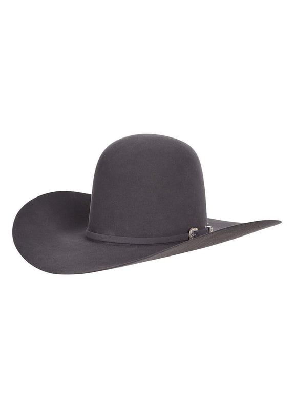 Mens American Hat Company 10X Steel Self Band 4 1/2in Brim Open Felt 65/8 Nightfall
