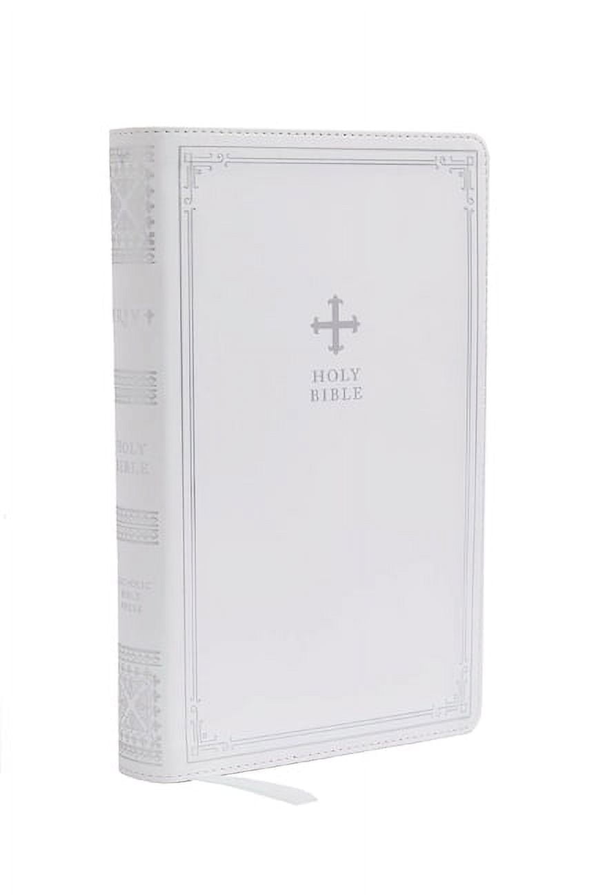 White Leathersoft Catholic Bible Gift Edition with Comfort Print