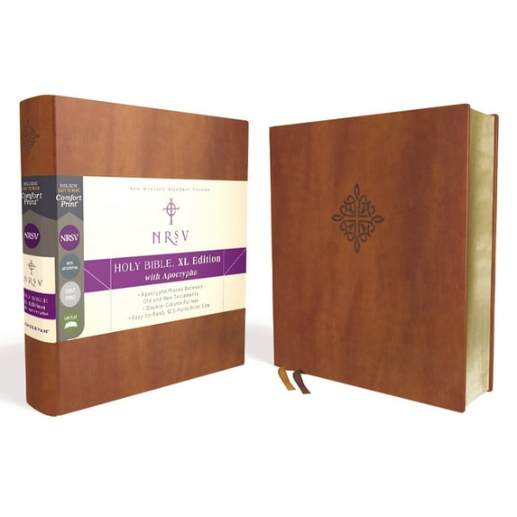 Nrsv, Holy Bible, XL Edition with Apocrypha, Leathersoft, Brown, Comfort Print (Hardcover)