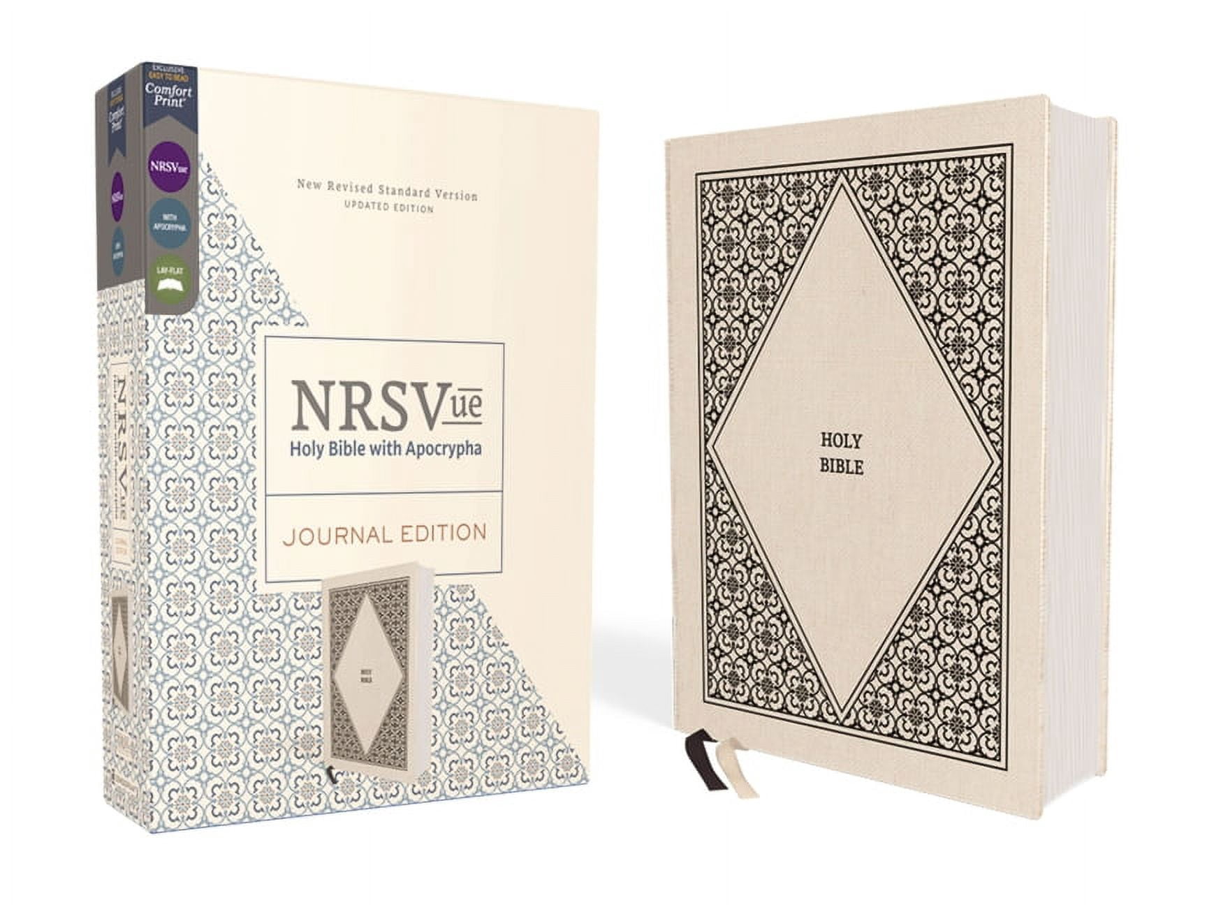 Nrsvue, Holy Bible with Apocrypha, Journal Edition, Cloth Over Board, Cream, Comfort Print, (Hardcover)