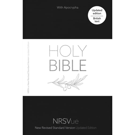 Nrsvue Holy Bible with Apocrypha, Black Hardback, Silver Foiled Cover, Silver Ribbon Marker, British Text, Nrsvue New Re, (Hardcover)