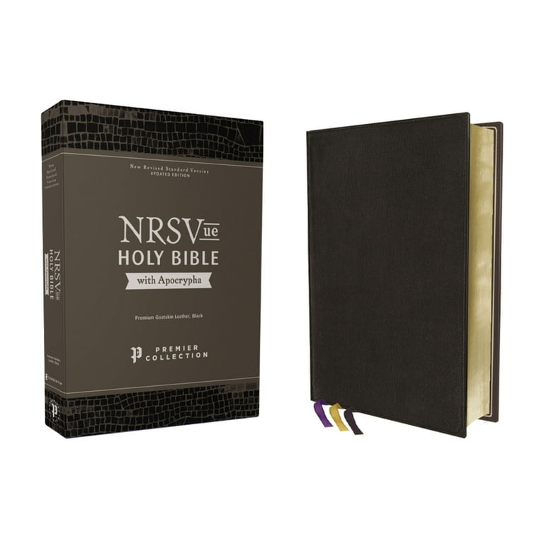 Nrsvue, Holy Bible with Apocrypha, Premium Goatskin Leather, Black