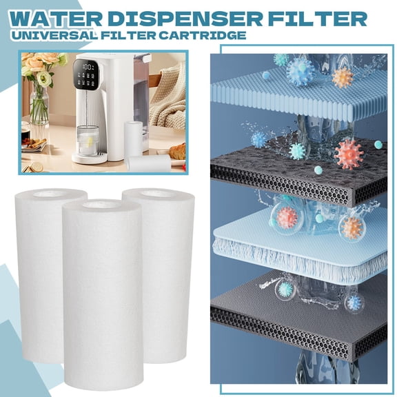 Nsf Polypropylene Precipitation Water Filter Cartridge 4.5" X 10" - 5 Microns, Universal 10-Inch Big-Bottom Pp Cotton Filter For Whole House & Commercial Water Filtration
