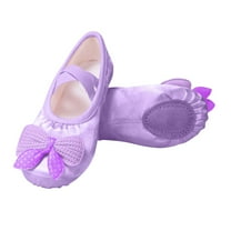 Nskgu Ballet Shoes for Girls Canvas Dance Practice Slippers No-Tie Sole Yoga Gymnastics Shoes for Kids