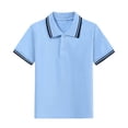 thumbnail image 1 of Nskgu Boy's Short Sleeve Polo Shirt School Uniform Active Performance Golf for Age 2-15 Years, 1 of 5