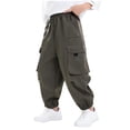 thumbnail image 1 of Nskgu Boys Cargo Pants Oversized Loose Fit Elastic Waist Casual Multi-Color Jogger Pants for Youth Teens, 1 of 6