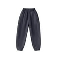 thumbnail image 1 of Nskgu Boys' Open Bottom Fleece-Lined Sweatpants with Pockets High Elastic Waist Baggy Wide Straight Leg Pants, 1 of 3