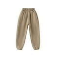 thumbnail image 1 of Nskgu Boys' Open Bottom Fleece-Lined Sweatpants with Pockets High Elastic Waist Baggy Wide Straight Leg Pants, 1 of 3