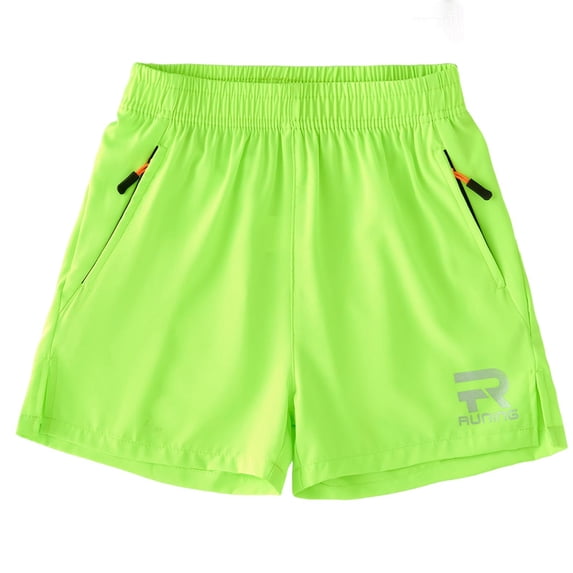 Nskgu Boys Quick Dry Athletic Shorts Kids Running Shorts with Zipper Pockets Lightweight Summer Sports Shorts for Boys