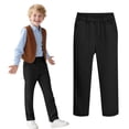 thumbnail image 1 of Nskgu Boys' Stretch Pull on Chino Pants Kids School Uniform Yonth Twill Pants for Kids Joggers Pants with Pockets, 1 of 6
