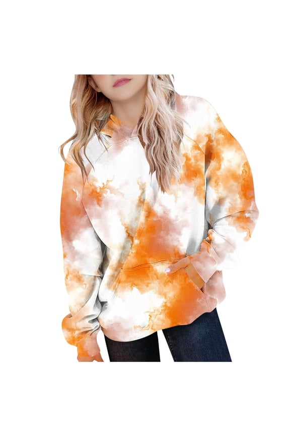 Graphic Hoodies Teen Girls Kids Boys Cute Long Sleeve Oversized Sweatshirts Pullover Loose Preppy Clothes 5-15 Years