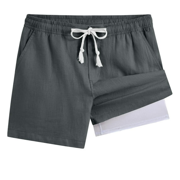 Nskgu Kids 2-in-1 Running Shorts Boys Girls Quick Dry Athletic Shorts with Compression Liner for Sports