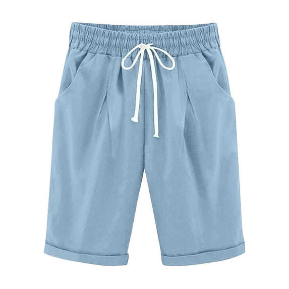 Nskgu Kids Casual Drawstring Shorts Boys Girls Lightweight Cotton Summer Beach Shorts with Pockets