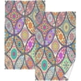 thumbnail image 1 of Nsnder Boho Mandala Native Cotton Towel Set 2PCS,Quick Drying Bath Towels,Soft and Breathable Hand Towel WashCloths for Kitchen,Bathroom,Gym,Beach Washcloths, 1 of 7