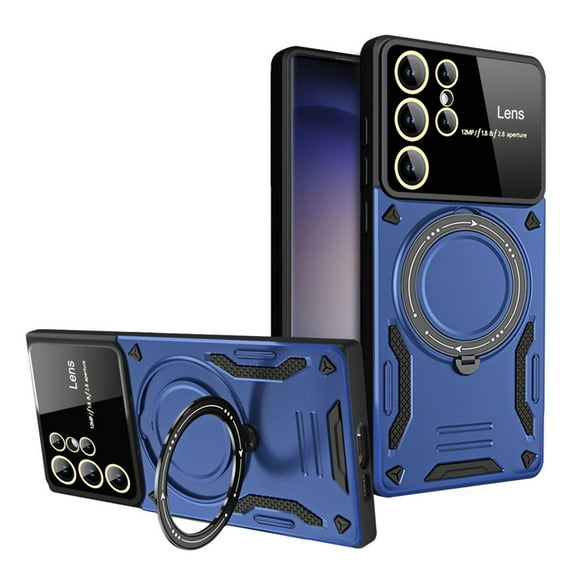 Haobuy for Samsung Galaxy S24 Ultra S24 Plus S24 Magnetic MaSafe Case with Camera Protector Kickstand Scratch Resistant Slim Cover