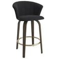 thumbnail image 1 of Tula 26" Contemporary Velvet Upholstered/Wood Counter Stool in Black, 1 of 5