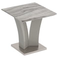 thumbnail image 1 of Napoli Modern Faux Marble/Stainless Steel Accent Table in Gray, 1 of 8