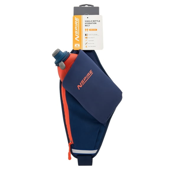Nspire by Nathan Single Bottle Hydration Belt Blue/Orange