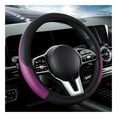 thumbnail image 1 of Nsw Car Steering Wheel Cover, 15 Inch Carbon Fiber Leather Stitching Color Steering Wheel Protector, Anti-Slip Elastic Breathable Steering Wheel Cover Stylish Decor for Most Cars, 1 of 5