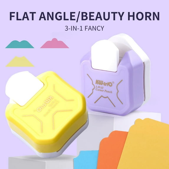 Nsxcdh 3 Way Corner Punch Scallop Reverse Lip Paper Craft Card Laminate 2.8x2.3x1.3in,Sharp Clean Cuts,Easy Press,DIY Supplies