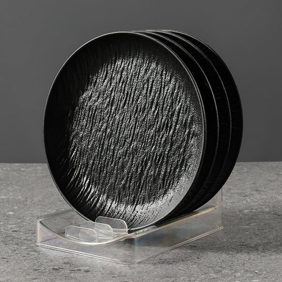 Nsxcdh 4 PCS Plastic Serving Trays for Party 5.91 Inch x 5.91 Inch Dishwasher-Safe Reusable Plates for Kitchen or Camping Christmas Gift