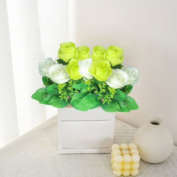 Nsxcdh up to 60% off Gifts Fake Pomegranate Bouquet Six-Head Artificial Rose Floral Display Dining Table Centerpiece Realistic Home Decor Accent Low-Maintenance Room Upgrade Gift