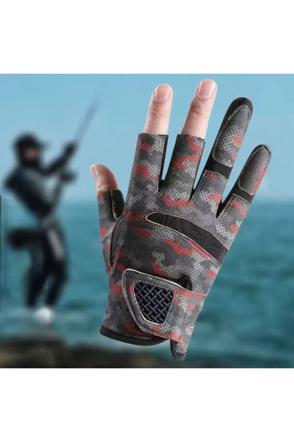 up to 60% off Gifts Fishing Gloves, Camouflage Outdoor Gloves, Breathable Sun Protection Gloves, Wear-Resistant Half Finger Gloves for Summer Weekly Price Drops & Special Offers