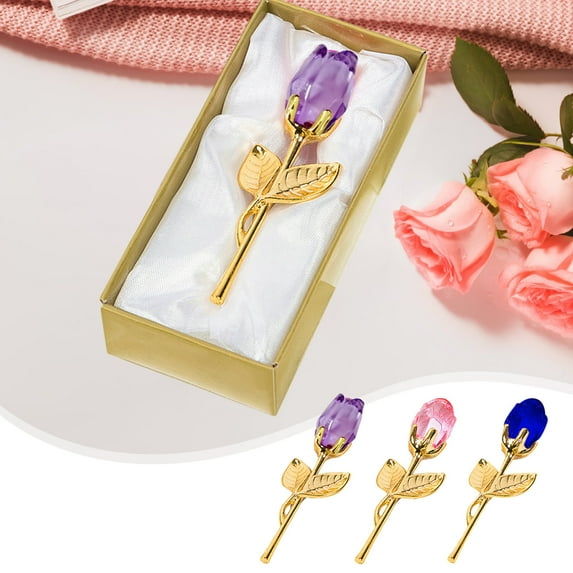 Nsxcdh up to 60% off Gifts Gift Rose Figurine Crystal Flower Keepsake Romantic Valentine's Day or Wedding Gift for Table Centerpiece or Home Display Daily Hot Picks & Limited-Time Offers