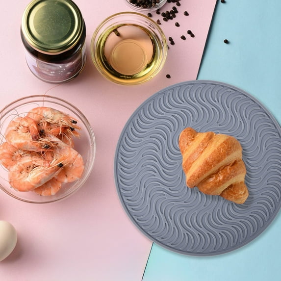 Nsxcdh Insulation Mat Geometric Heat-Resistant Placemat Waterproof Silica Gel Design for High-Temperature Protection,Pan Mat,and Dining Use