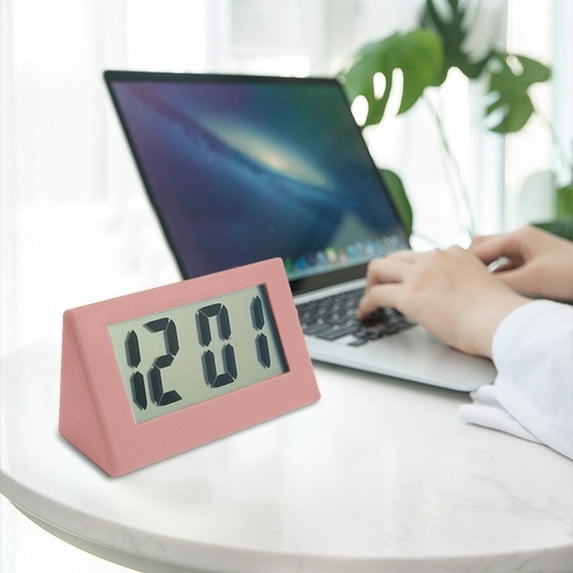 Nsxcdh Mini Electronic Car Clock Bedside Table Clock Cute Triangle Design Small Portable Clock Ideal Promotional Gift for Students and Office Use Holiday Gift