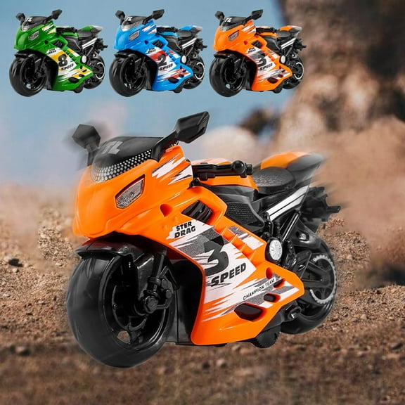 Nsxcdh up to 60% off Gifts Pull Back Motorcycle Toy for Boys Friction Powered Bike with Moving Parts and Openable Fuel Tank Realistic Ride-On Toy Time-Limited Price Slashes & Steals
