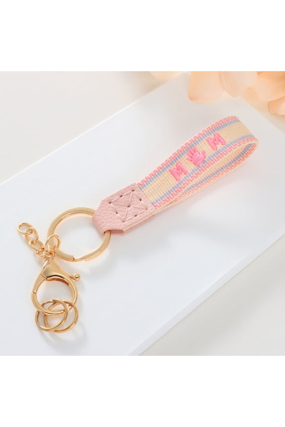 up to 60% off Gifts Time-Limited Price Slashes & Steals Fabric Keychain Mother's Day Gift Keycharms Fabric Embroidered Keychain Handmade Crochet Leather Keycharm Gold Circles Keychain