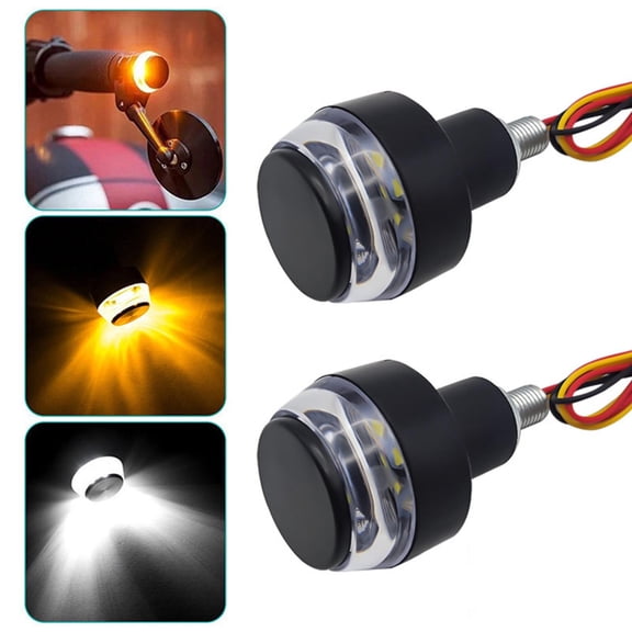 Nsxcdh Motorcycle Handlebars Turn Signals Throttle Handlebar Edges Lights for Motorcycle Handlebar Lighting Improved Visibility and Style Gift