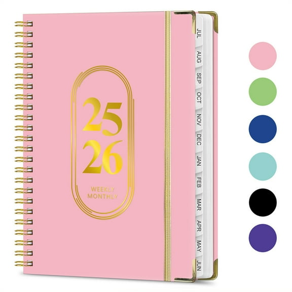 Nsxcdh up to 60% off Gifts Work Planner A5 Spiral Notebook Elastic Strap Hardcover Journal English Schedule Book Office School Study Organizer For Daily Planning Birthday Gift