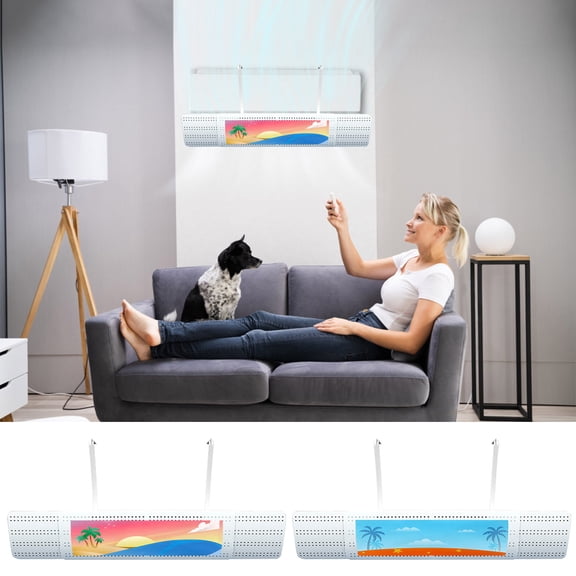 Nsxcdh Air Conditioner Windshield Deflector Wall Mounted Adjustable,Flexible Range,Easy No Drill Hanging,Living Room Bedroom Office Use,All Season Draft Control Home Essentials