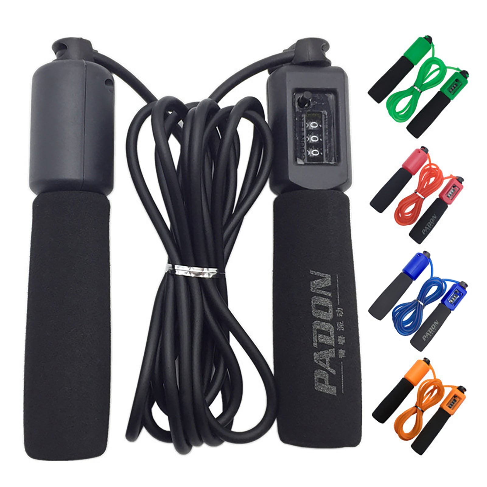 Nsxcdh Auto Counter Jump Rope Foam Grip Adjustable Length 10ft Soft ...
