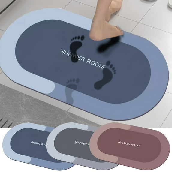 Nsxcdh Bath Rug,Super Absorbent Quick Dry Mat,Non-Slip Backing,Washable for Bathroom Floor,Shower Rug for Tub Front,16x24 Inches