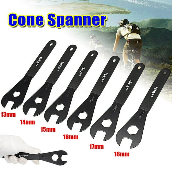 Nsxcdh Bike Cone Spanner Set 13 to 18 mm Thin Wrench,Carbon Steel Open End Tool,Non Slip Grip for Hub and Axle Service,Compact Shop Essential for Home Mechanics,Tools