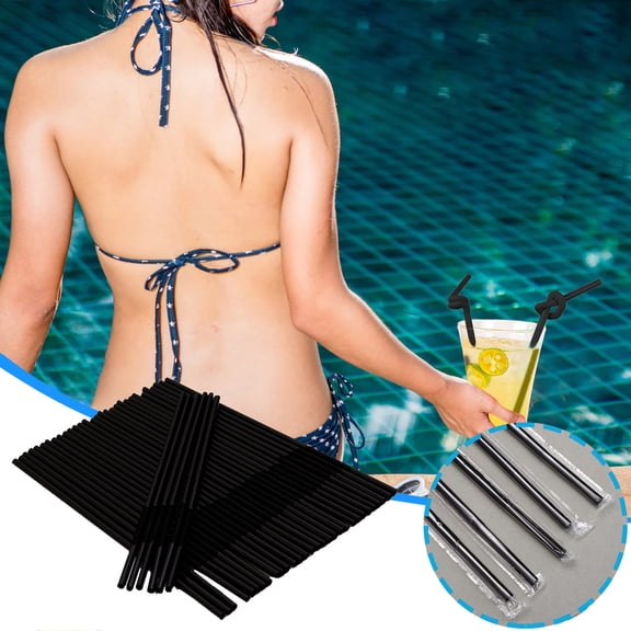 Nsxcdh Black Bent Plastic Drinking Straw,900pc Disposable,Flexible Kink,8.3in,Safe Food Grade,Partys Decorations Restaurant Tableware Home Christmas Gift for the Girlfriend Clearance Outlet