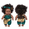 thumbnail image 1 of Nsxcdh Black Kids Doll,8-Inch Cute Curly Hair Vinyl Toy,African American Kids Figure,Realistic Newborn Doll for Boys and Girls Play, 1 of 3