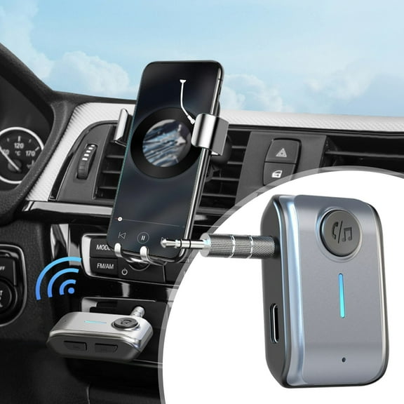 Nsxcdh Bluetooth 53 Receiver Wireless Audio Metal Plug Long Standby Hands Free Calling Built in Mic For Car Stereo Headphones Speakers Clear Sound