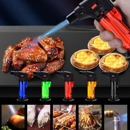 Nsxcdh Butane Kitchen Torch: Refillable Cooking Lighter with Safety Lock and Adjustable Flame, Culinary Blow Torch for Creme Brulee Desserts, Searing, Sold Separately