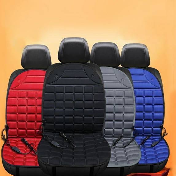 Nsxcdh Car Heated Seat Cushion,12v Heating Pad,Soft Cover,36.6x17.7in,Temp Control,Elastic Strap,Universal Winter Auto Warmer Gifts for Women Man