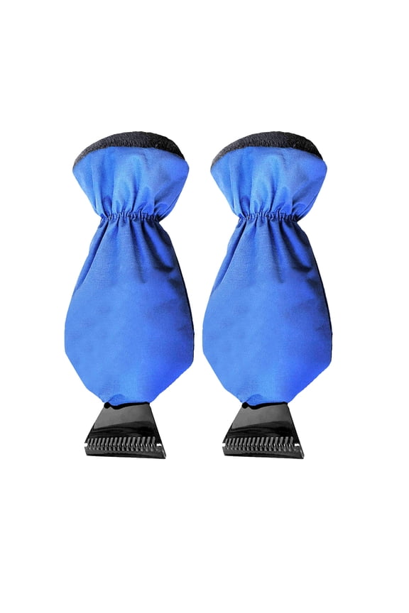 Car Ice Scraper Mitt Gloves 2 Pack,Winter Gloves,Abs Scraper Fleece Mitt,15 X 3.9 In,Keep Hands Warm,For Snow Ice Removal Home Essentials,Gifts for Women and Men